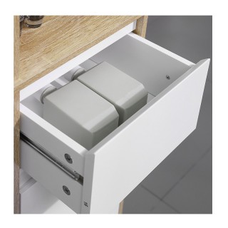 Ξύλινη Στήλη Μπάνιου με 1 Ντουλάπι και 3 Ράφια 32.6 x 30 x 171.2 cm...