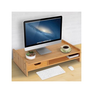 Ξύλινη Βάση από Μπαμπού για Οθόνη Υπολογιστή με 1 Συρτάρι 49 x 25.5...