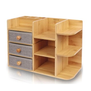 Ξύλινη Βάση Οργάνωσης Καλλυντικών από Μπαμπού 41 x 17 x 30.5 cm Bak...