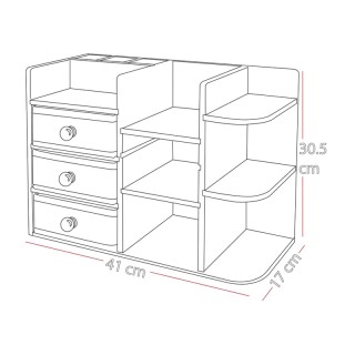 Ξύλινη Βάση Οργάνωσης Καλλυντικών από Μπαμπού 41 x 17 x 30.5 cm Bak...