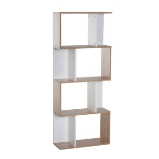 Ξύλινη Βιβλιοθήκη με 4 Ράφια 60 x 24 x 148 cm Χρώματος Λευκό HOMCOM...