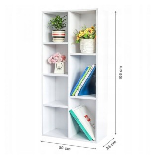 Ξύλινη Βιβλιοθήκη με 6 Ράφια 50 x 24 x 106 cm ModernHome WYJ-071