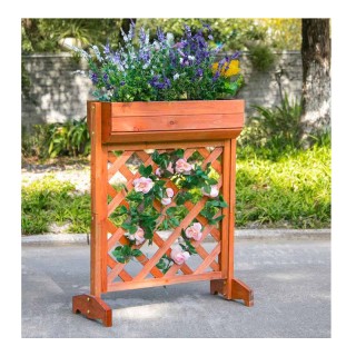 Ξύλινη Ζαρντινιέρα Κήπου με Καφασωτό 56 x 30.5 x 76 cm Hoppline HOP... Ξύλινη Ζαρντινιέρα Κήπου με Καφασωτό 56 x 30.5 x 76 cm Hoppline HOP...