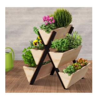 Ξύλινη Ζαρντινιέρα με 5 Διαμερίσματα 75 x 60 x 75 cm Cinco Jardikt ... Ξύλινη Ζαρντινιέρα με 5 Διαμερίσματα 75 x 60 x 75 cm Cinco Jardikt ...