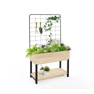 Ξύλινη Ζαρντινιέρα με Μεταλλικό Πλέγμα 80 x 40 x 140 cm Jardikt 100...