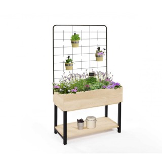 Ξύλινη Ζαρντινιέρα με Μεταλλικό Πλέγμα 80 x 40 x 140 cm Jardikt 100... Ξύλινη Ζαρντινιέρα με Μεταλλικό Πλέγμα 80 x 40 x 140 cm Jardikt 100...