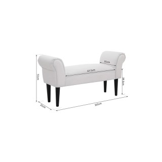 Ξύλινο Ανάκλιντρο 102 x 31 x 51 cm Χρώματος Λευκό HOMCOM 831-135WT