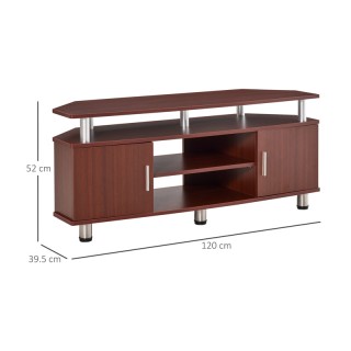 Ξύλινο Έπιπλο Τηλεόρασης 120 x 39.5 x 52 cm Χρώματος Καφέ HOMCOM 83...
