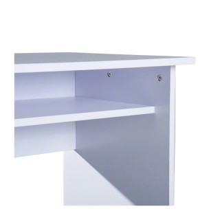 Ξύλινο Γραφείο με 1 Ράφι 90 x 50 x 74 cm HOMCOM 836-046WT Ξύλινο Γραφείο με 1 Ράφι 90 x 50 x 74 cm HOMCOM 836-046WT