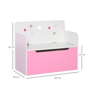 Ξύλινο Παιδικό Μπαούλο Αποθήκευσης Παιχνιδιών 60 x 30 x 50 cm Χρώμα...