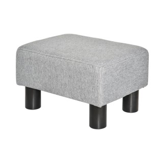 Ξύλινο Σκαμπό - Υποπόδιο με Υφασμάτινο Κάθισμα 40 x 30 x 24 cm Χρώμ...