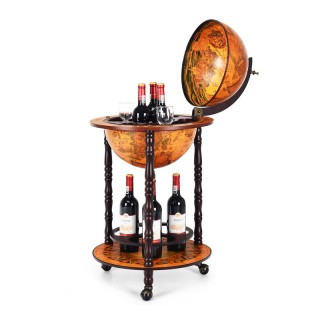 Ξύλινο Μπαρ Υδρόγειος - Κάβα για Κρασιά 47 x 47 x 90 cm Costway HW5... Ξύλινο Μπαρ Υδρόγειος - Κάβα για Κρασιά 47 x 47 x 90 cm Costway HW5...