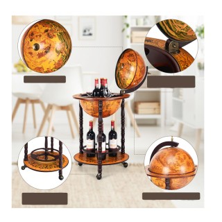 Ξύλινο Μπαρ Υδρόγειος - Κάβα για Κρασιά 47 x 47 x 90 cm Costway HW5... Ξύλινο Μπαρ Υδρόγειος - Κάβα για Κρασιά 47 x 47 x 90 cm Costway HW5...