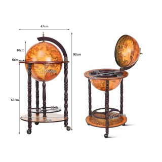 Ξύλινο Μπαρ Υδρόγειος - Κάβα για Κρασιά 47 x 47 x 90 cm Costway HW5... Ξύλινο Μπαρ Υδρόγειος - Κάβα για Κρασιά 47 x 47 x 90 cm Costway HW5...