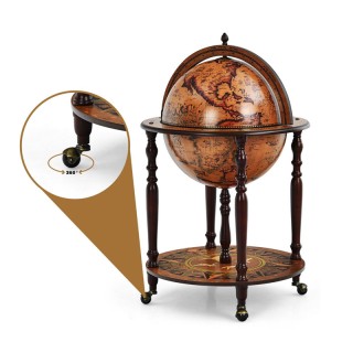 Ξύλινο Μπαρ Υδρόγειος - Κάβα για Κρασιά 60.5 x 95.5 cm Costway JV10058 Ξύλινο Μπαρ Υδρόγειος - Κάβα για Κρασιά 60.5 x 95.5 cm Costway JV10058