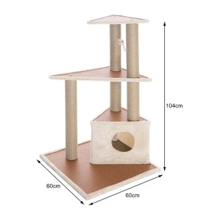 Ξύλινο Δέντρο Γάτας - Ονυχοδρόμιο 60 x 60 x 104 cm Bakaji 02814742 Ξύλινο Δέντρο Γάτας - Ονυχοδρόμιο 60 x 60 x 104 cm Bakaji 02814742