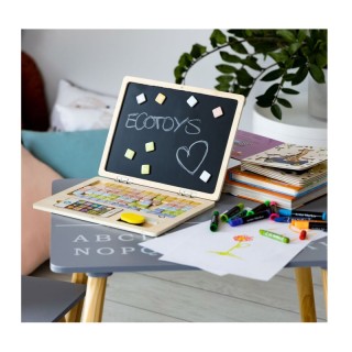 Ξύλινο Εκπαιδευτικό Παιδικό Μαγνητικό Laptop με Αξεσουάρ Χρώματος Κ... Ξύλινο Εκπαιδευτικό Παιδικό Μαγνητικό Laptop με Αξεσουάρ Χρώματος Κ...