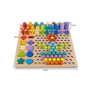 Ξύλινο Εκπαιδευτικό Παιχνίδι με Χρωματιστές Σφαίρες Αριθμητικά Σύμβ...