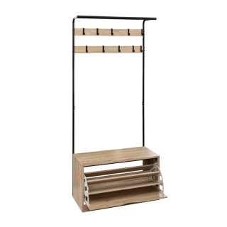 Ξύλινο Έπιπλο Εισόδου με Παπουτσοθήκη και 10 Κρεμάστρες 80 x 35 x 1...