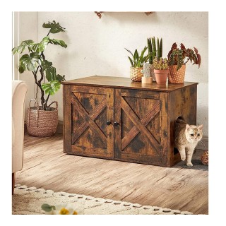 Ξύλινο Έπιπλο για Τουαλέτα Γάτας 80 x 53 x 49.2 cm Χρώματος Σκούρο ... Ξύλινο Έπιπλο για Τουαλέτα Γάτας 80 x 53 x 49.2 cm Χρώματος Σκούρο ...