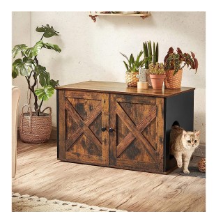 Ξύλινο Έπιπλο για Τουαλέτα Γάτας 80 x 53 x 49.2 cm Χρώματος Σκούρο ... Ξύλινο Έπιπλο για Τουαλέτα Γάτας 80 x 53 x 49.2 cm Χρώματος Σκούρο ...