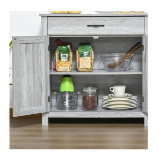 Ξύλινο Έπιπλο με 1 Ντουλάπι και 1 Συρτάρι 80 x 39.7 x 80 cm HOMCOM ...