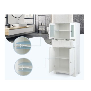 Ξύλινο Έπιπλο με 2 Ντουλάπια και 2 Συρτάρια 60 x 30 x 128 cm Costwa... Ξύλινο Έπιπλο με 2 Ντουλάπια και 2 Συρτάρια 60 x 30 x 128 cm Costwa...