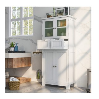 Ξύλινο Έπιπλο με 2 Ντουλάπια και 2 Συρτάρια 60 x 30 x 128 cm Costwa... Ξύλινο Έπιπλο με 2 Ντουλάπια και 2 Συρτάρια 60 x 30 x 128 cm Costwa...