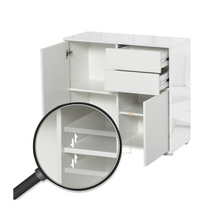 Ξύλινο Έπιπλο με 2 Ντουλάπια και 2 Συρτάρια 79 x 36 x 74 cm HOMCOM ...