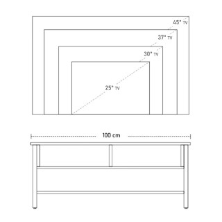 Ξύλινο Έπιπλο Τηλεόρασης 105 x 40 x 52 cm HOMCOM 833-778
