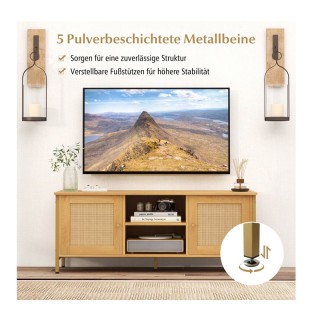 Ξύλινο Έπιπλο Τηλεόρασης 120 x 40 x 48 cm Costway HV10508OA