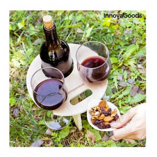 Ξύλινο Φορητό Πτυσσόμενο Τραπέζι Κρασιού Εξωτερικού Χώρου Winnek In...