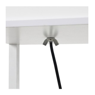 Ξύλινο Φωτιστικό Δαπέδου με 3 Ράφια 40 W Χρώματος Λευκό HOMCOM 833-...