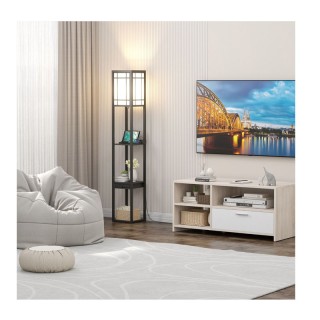 Ξύλινο Φωτιστικό Δαπέδου με 3 Ράφια και 2 Θύρες USB 5V/2A Ε27 60 W ... Ξύλινο Φωτιστικό Δαπέδου με 3 Ράφια και 2 Θύρες USB 5V/2A Ε27 60 W ...