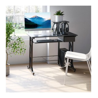 Ξύλινο Γραφείο με Θέση για Υπολογιστή 90 x 50 x 95 cm HOMCOM 920-018BK