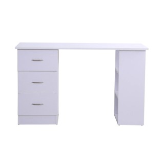 Ξύλινο Γραφείο με 3 Συρτάρια και 3 Ράφια 120 x 49 x 72 cm Χρώματος ...