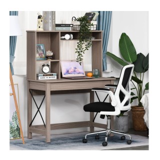 Ξύλινο Γραφείο με Βιβλιοθήκη 105 x 50 x 137.5 cm HOMCOM 836-321BN
