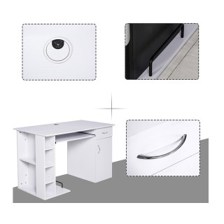 Ξύλινο Γραφείο με Θέση για Υπολογιστή και Πληκτρολόγιο 120 x 60 x 7...