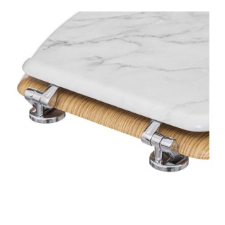 Ξύλινο Καπάκι Λεκάνης με Εφέ Μαρμάρου 36 x 46.5 x 5.3 cm 5Five Simp...