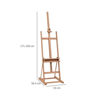 Ξύλινο Καβαλέτο Ζωγραφικής με Ρυθμιζόμενο Ύψος 53 x 50.5 x 171-230 ...