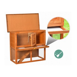 Ξύλινο Κλουβί Εξωτερικού Χώρου για Κατοικίδια 90 x 45 x 80 cm PawHu... Ξύλινο Κλουβί Εξωτερικού Χώρου για Κατοικίδια 90 x 45 x 80 cm PawHu...