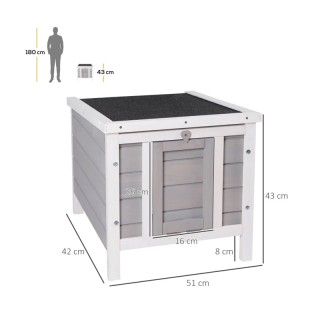Ξύλινο Κλουβί Εξωτερικού Χώρου - Σπίτι Μικρών Ζώων 51 x 42 x 43 cm ... Ξύλινο Κλουβί Εξωτερικού Χώρου - Σπίτι Μικρών Ζώων 51 x 42 x 43 cm ...
