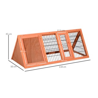 Ξύλινο Κλουβί Κουνελιών - Σπίτι Μικρών Ζώων 118 x 50 x 45 cm PawHut... Ξύλινο Κλουβί Κουνελιών - Σπίτι Μικρών Ζώων 118 x 50 x 45 cm PawHut...