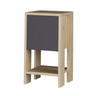 Ξύλινο Κομοδίνο με 1 Ράφι και 1 Ντουλάπι 30 x 30 x 55 cm Χρώματος Κ... Ξύλινο Κομοδίνο με 1 Ράφι και 1 Ντουλάπι 30 x 30 x 55 cm Χρώματος Κ...