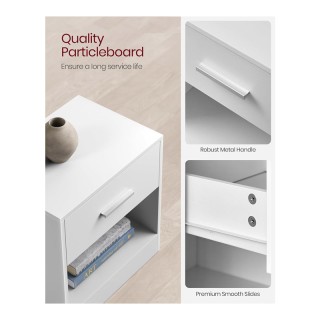 Ξύλινο Κομοδίνο με 1 Συρτάρι και 1 Ράφι 28 x 39 x 41 cm VASAGLE LET... Ξύλινο Κομοδίνο με 1 Συρτάρι και 1 Ράφι 28 x 39 x 41 cm VASAGLE LET...