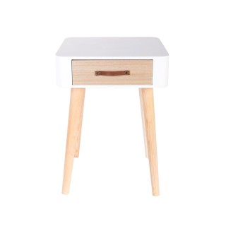Ξύλινο Κομοδίνο με 1 Συρτάρι 35 x 35 x 48 cm Χρώματος Λευκό Home De... Ξύλινο Κομοδίνο με 1 Συρτάρι 35 x 35 x 48 cm Χρώματος Λευκό Home De...