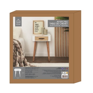 Ξύλινο Κομοδίνο με 1 Συρτάρι 35 x 35 x 48 cm Χρώματος Λευκό Home De... Ξύλινο Κομοδίνο με 1 Συρτάρι 35 x 35 x 48 cm Χρώματος Λευκό Home De...