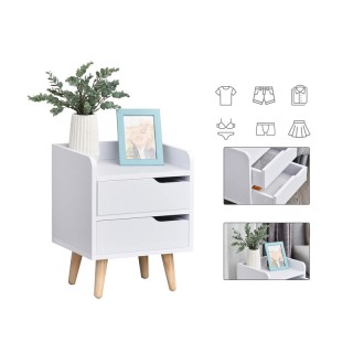 Ξύλινο Κομοδίνο με 2 Συρτάρια 33 x 28 x 42 cm HOMCOM 831-294 Ξύλινο Κομοδίνο με 2 Συρτάρια 33 x 28 x 42 cm HOMCOM 831-294