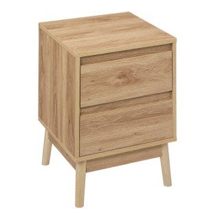 Ξύλινο Κομοδίνο με 2 Συρτάρια 40 x 40 x 56 cm Abana 5Five Simply Sm...
