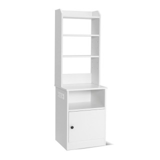 Ξύλινο Κομοδίνο με Ντουλάπι 4 Ράφια και Σταθμό Φόρτισης 45 x 36 x 1... Ξύλινο Κομοδίνο με Ντουλάπι 4 Ράφια και Σταθμό Φόρτισης 45 x 36 x 1...